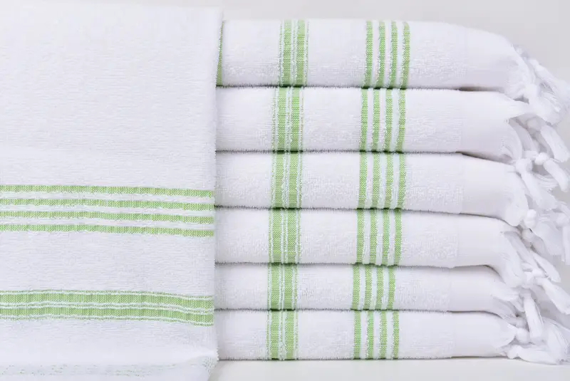 40x18 Cotton Striped Terry Towel, Personalized Kitchen Towel, Custom Turkish Towel, Memorial Gift, Bridesmaid Gifts, Turkish Towel Hand Towel - 1