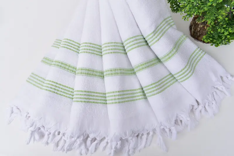 40x18 Cotton Striped Terry Towel, Personalized Kitchen Towel, Custom Turkish Towel, Memorial Gift, Bridesmaid Gifts, Turkish Towel Hand Towel - 4