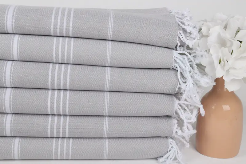 Custom Wedding Gift, 70x40 Cotton Striped Towel, Bachelorette Party Favors, Lightweight Turkish towel, Bachelor Party Favors, Bridal Shower Favor - 3