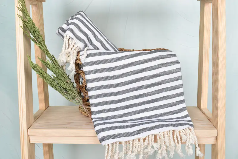 70x40 Baumwollstreifentuch, personalisiertes Brautjungferngeschenk, türkischer Handtuchstrand, Mutter des Bräutigamgeschenks, personalisiertes Hochzeitsgeschenk, Spa -Handtuch - 4