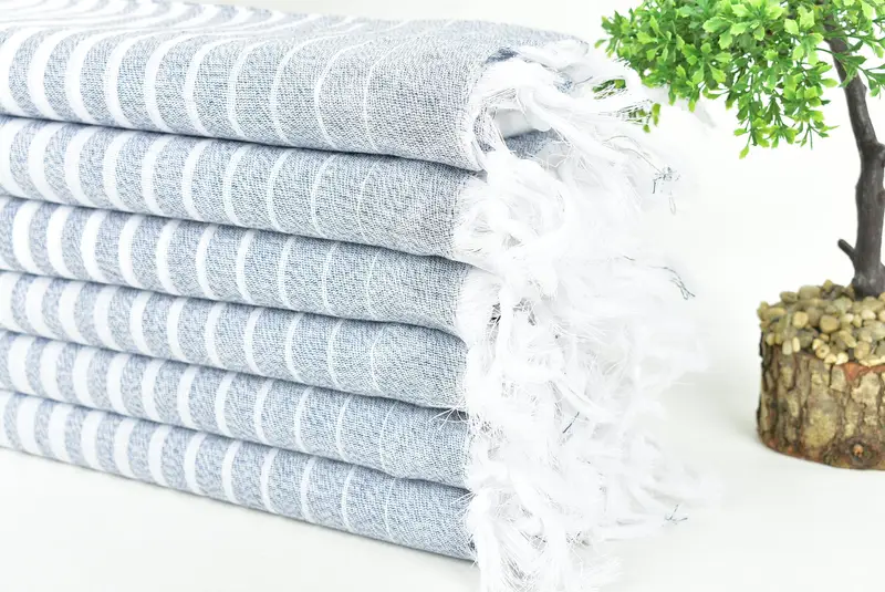 Düğün iyilikleri, lüks ev dekoru için en iyi spa Türk havlu, gelin partisi hediyeleri, 70x40 pamuklu çizgili havlu, nedime hediyesi, lüks havlu - 3
