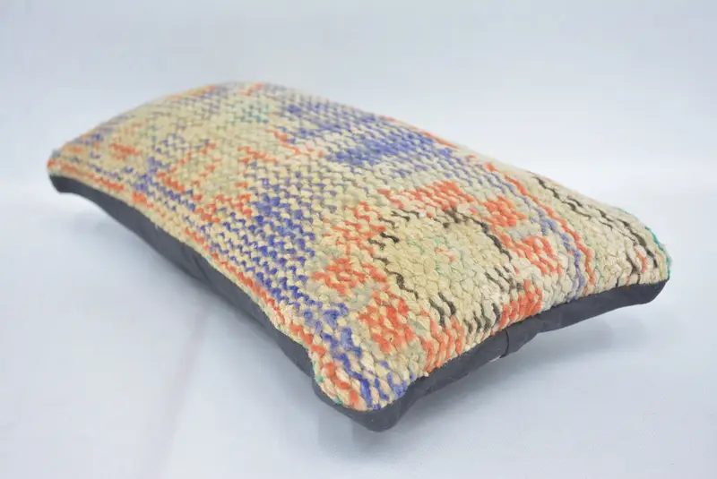 Boho Pillow Sham Cover, Kilim Pillow, Interior Designer Pillow, Pillow Cover, 8x16 Beige Pillow Sham, Traditional Pillow Sham - 6