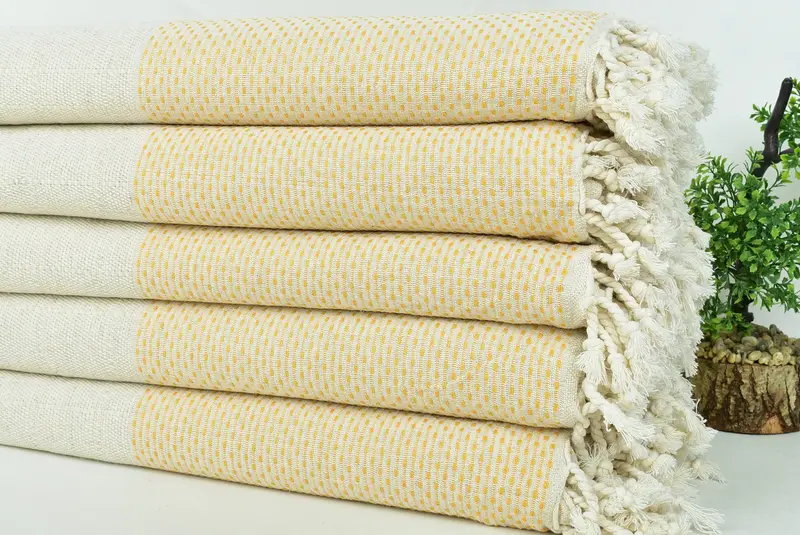 96x96 Cotton Polka Dot Towel, Personalized Gifts, Extra Large Tablecloth, Housewarming Gift, Gift For Mom, Family Gift Basket, Boho Throw Blankets - 3