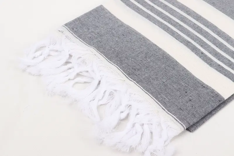 70x40 Cotton Striped Towel, Sand-free towel, Wedding Gift, Spa Towel, Turkish beach towel with fringe, Luxury towel, Personalize Gift, Yoga Towel - 7