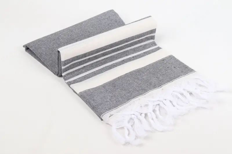 70x40 Cotton Striped Towel, Sand-free towel, Wedding Gift, Spa Towel, Turkish beach towel with fringe, Luxury towel, Personalize Gift, Yoga Towel - 6