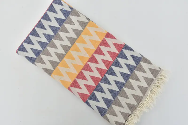 Custom Wedding Gift, Family Gift Basket, Cotton towel, Bachelorette Party Favors Beach, Thin towel, 70x40 Cotton Zigzag Design Towel, Pool Towels - 7