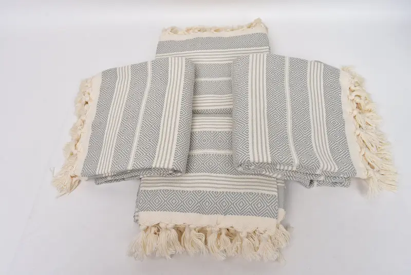 Hammam towel, Turkish beach towel, Beach Bachelorette Party Decorations, Welcome Wedding Gift, 70x38 Cotton Diamond Towel, Absorbent towel - 6