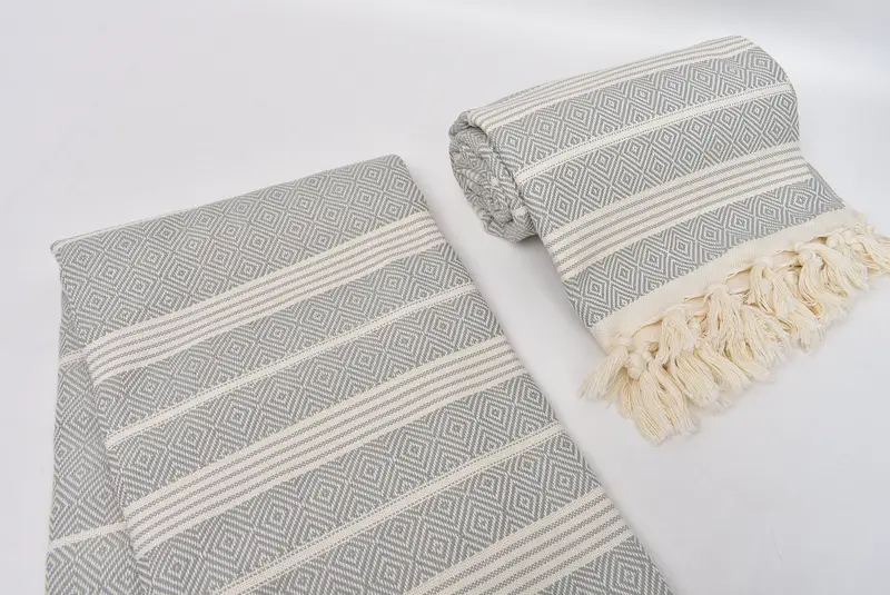 Hammam towel, Turkish beach towel, Beach Bachelorette Party Decorations, Welcome Wedding Gift, 70x38 Cotton Diamond Towel, Absorbent towel - 7