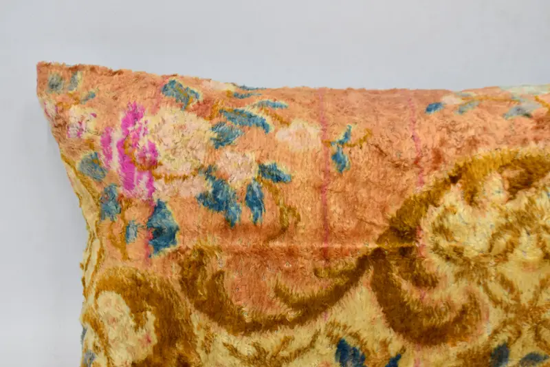 Turkish Pillow, Kilim Pillow, Outdoor Throw Pillow Sham, Ikat Cushion, Pillow Case, 12x36 Orange Pillow Sham, Home Decor Pillow - 2