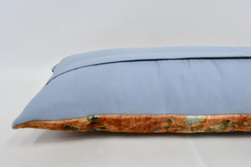 Turkish Pillow, Kilim Pillow, Outdoor Throw Pillow Sham, Ikat Cushion, Pillow Case, 12x36 Orange Pillow Sham, Home Decor Pillow - 5