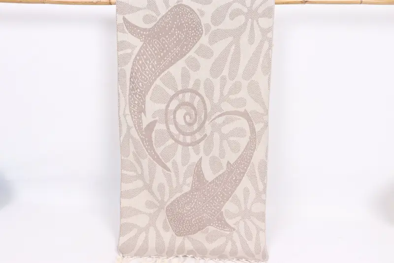 Maid Of Honor Gift, Bridal Shower Favors, Monogrammed Hand Towel, Spa Towel, Monogram Kitchen Towel, 40x18 Cotton Whale Design Towel, Wedding Favors - 1