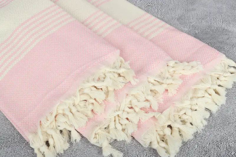 Best Beach Towel, Gym Towel, Lightweight Turkish towel for beach, Monogram Turkish Towel, Spa Gift, Turkish beach towel, 70x40 Cotton Striped Towel - 5