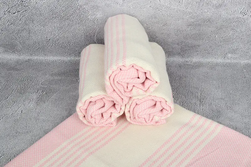 Best Beach Towel, Gym Towel, Lightweight Turkish towel for beach, Monogram Turkish Towel, Spa Gift, Turkish beach towel, 70x40 Cotton Striped Towel - 7