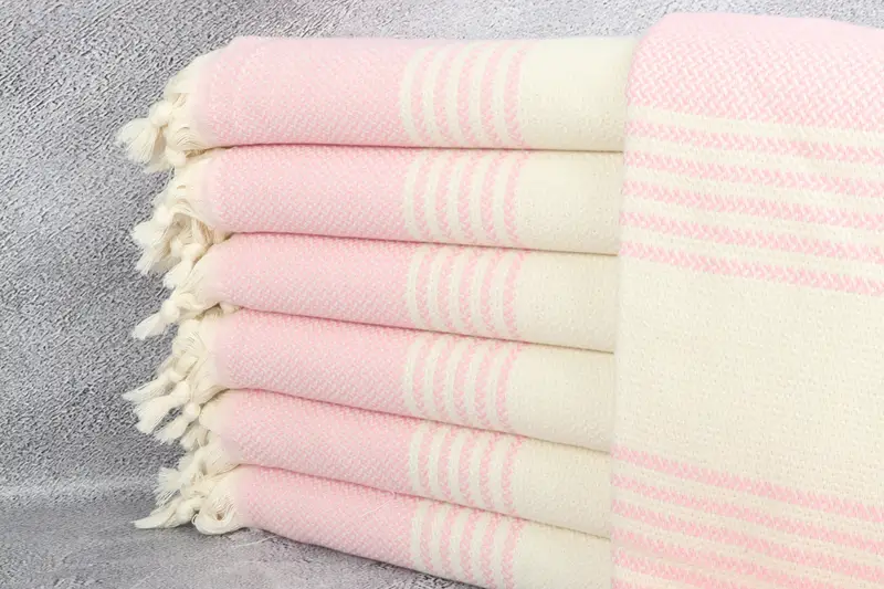 Best Beach Towel, Gym Towel, Lightweight Turkish towel for beach, Monogram Turkish Towel, Spa Gift, Turkish beach towel, 70x40 Cotton Striped Towel - 1