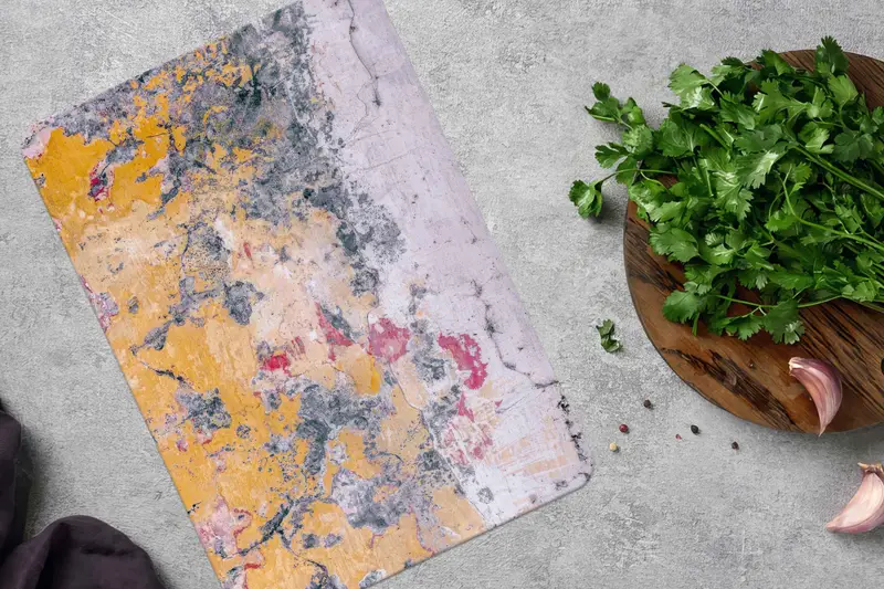 ヴィンテージ石膏ガラスまな板、農家のキッチンの必需品