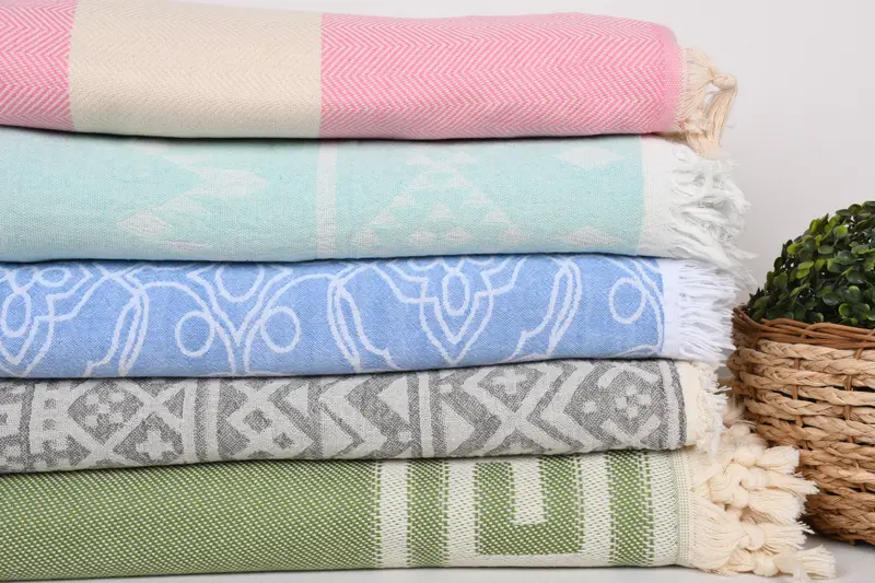 Monogram Blanket, Bachelorette Gifts, Beach Theme Bachelorette Party, Christmas Gift, Bedspread, Organic Throw, 80x60 Cotton Set of 5 Towel - 3