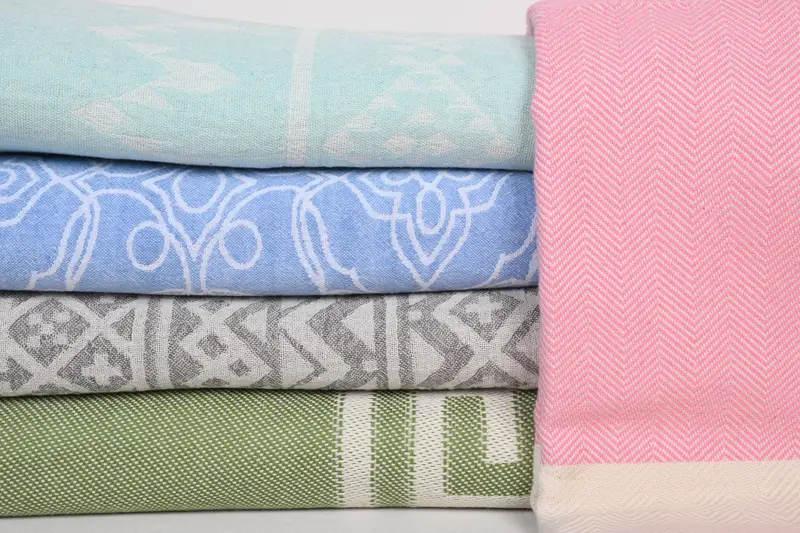 Monogram Blanket, Bachelorette Gifts, Beach Theme Bachelorette Party, Christmas Gift, Bedspread, Organic Throw, 80x60 Cotton Set of 5 Towel - 2