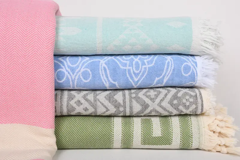 Monogram Blanket, Bachelorette Gifts, Beach Theme Bachelorette Party, Christmas Gift, Bedspread, Organic Throw, 80x60 Cotton Set of 5 Towel - 1
