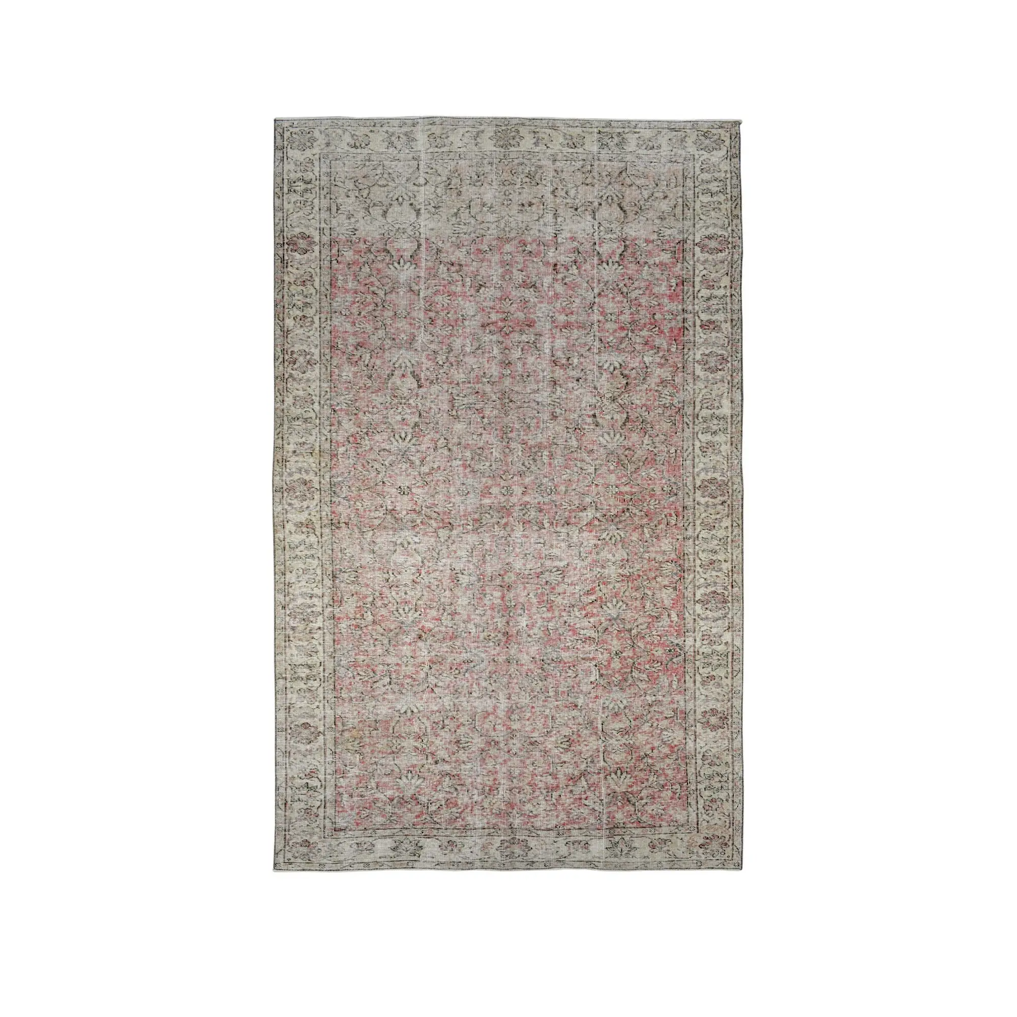 Vintage Halı, Büyük 6.2x10.2 ft Halı, Gri Halı - 1