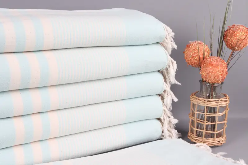 Beach Towel Personalized Organic Cotton Raw Mint, 40x71 Inches