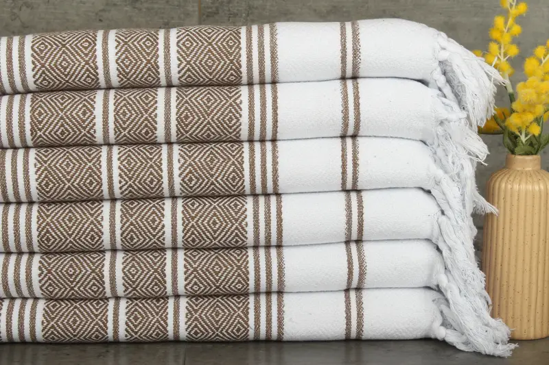 Monogram Kitchen Towel, Personalized Wedding Gift, 40x18 Cotton Diamond Towel, Personalized Kitchen Towel, Xmas Gifts, Turkish Towel Hand Towel - 1