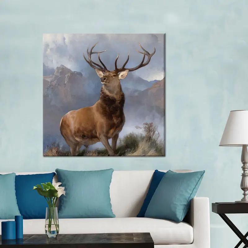Elegantes bedrucktes Glas: Deer Lover Wildlife Coastal Theme