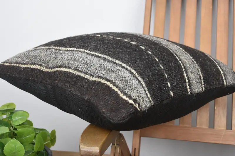 Customized Pillow Sham, Home Decor Pillow, Pillow, Handwoven Pillow Cover Pillow Case, Turkish Pillow, 20x20 Brown Pillow, Pillow for Couch - 6