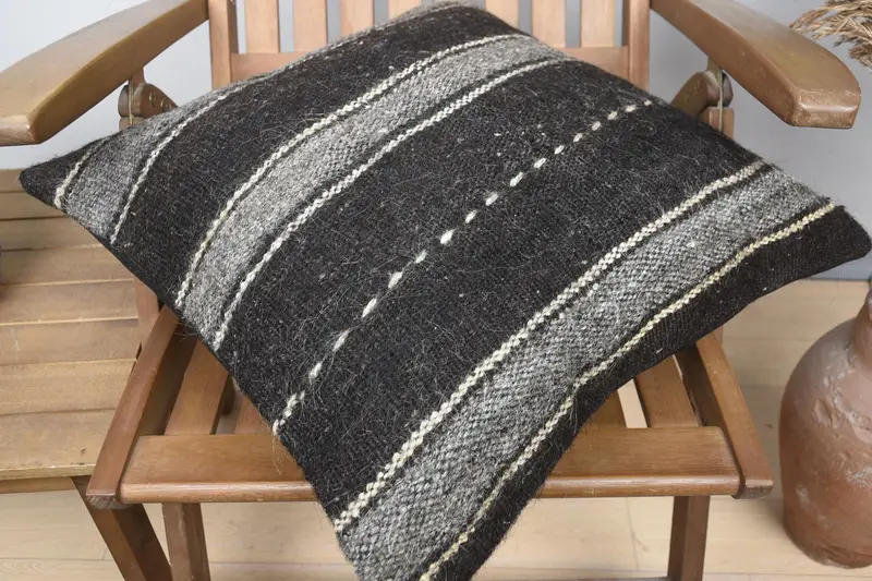 Customized Pillow Sham, Home Decor Pillow, Pillow, Handwoven Pillow Cover Pillow Case, Turkish Pillow, 20x20 Brown Pillow, Pillow for Couch - 4