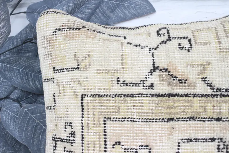 Pillow for Couch, Cushion Case, Authentic Pillow Case, Ottoman Cushion Case, 14x14 Beige Pillow Case, Turkish Pillow, Kilim Pillow, Ikat Pillow Case - 2