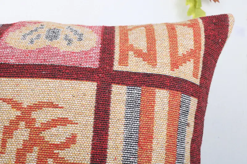 Boho Pillow Sham Cover, Vintage Pillow, Colorful Pillow, Turkish Kilim Pillow, Cushion Case, 28x28 Blue Cushion Cover, Car Pillow Sham - 5