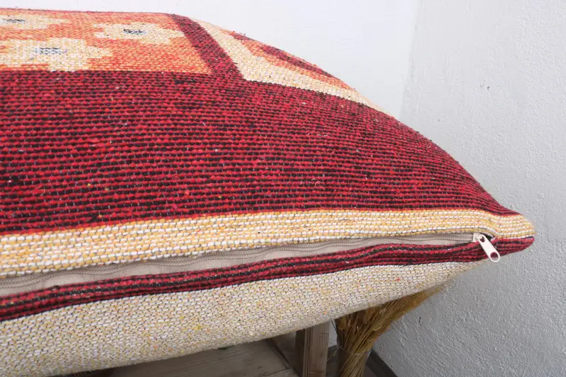 Boho Pillow Sham Cover, Vintage Pillow, Colorful Pillow, Turkish Kilim Pillow, Cushion Case, 28x28 Blue Cushion Cover, Car Pillow Sham - 6