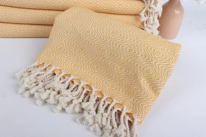 Wedding Gift For Bride, Quick-Dry Beach Towel, Wedding Gift, Bachelorette Party Gifts, Gym Towel, Spa Towel, 70x40 Cotton Zigzag Diamond Towel - 4
