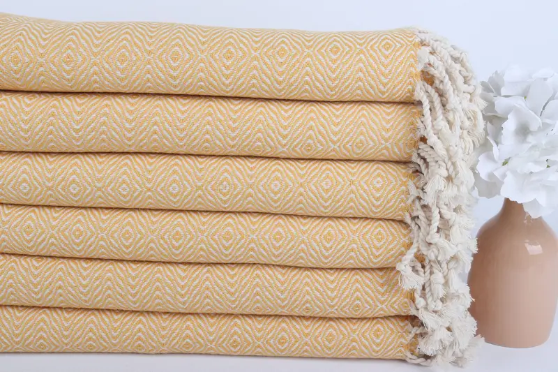 Wedding Gift For Bride, Quick-Dry Beach Towel, Wedding Gift, Bachelorette Party Gifts, Gym Towel, Spa Towel, 70x40 Cotton Zigzag Diamond Towel - 3