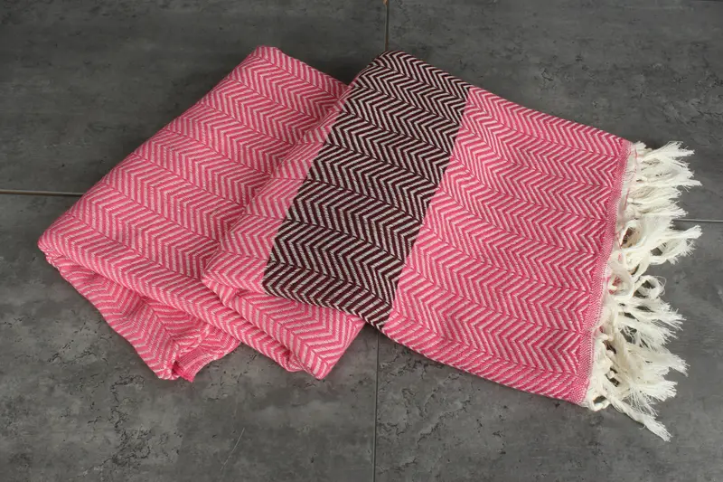 Turkish Bedcover, Personalized Blanket, Tablecloth, 84x80 Cotton Chevron Towel, Turkish Beach Blanket, Shower Curtain, Unique Gift, Monogram Blanket - 5
