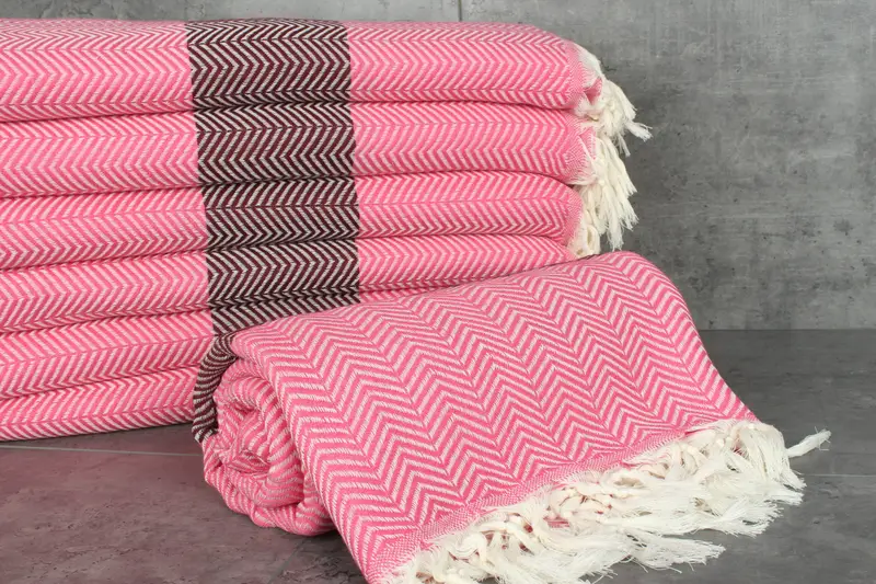 Turkish Bedcover, Personalized Blanket, Tablecloth, 84x80 Cotton Chevron Towel, Turkish Beach Blanket, Shower Curtain, Unique Gift, Monogram Blanket - 2