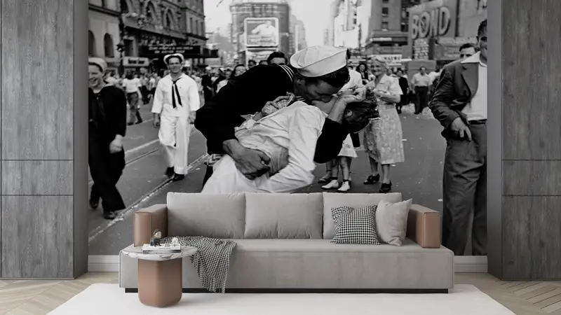 Wall Paper Peel and Stick, , Times Square Mural, 3d Wall Paper, Paper Wall Art, Erotic Wall Poster, Couple Gift Wall Paper, Mature Wall Art - 6