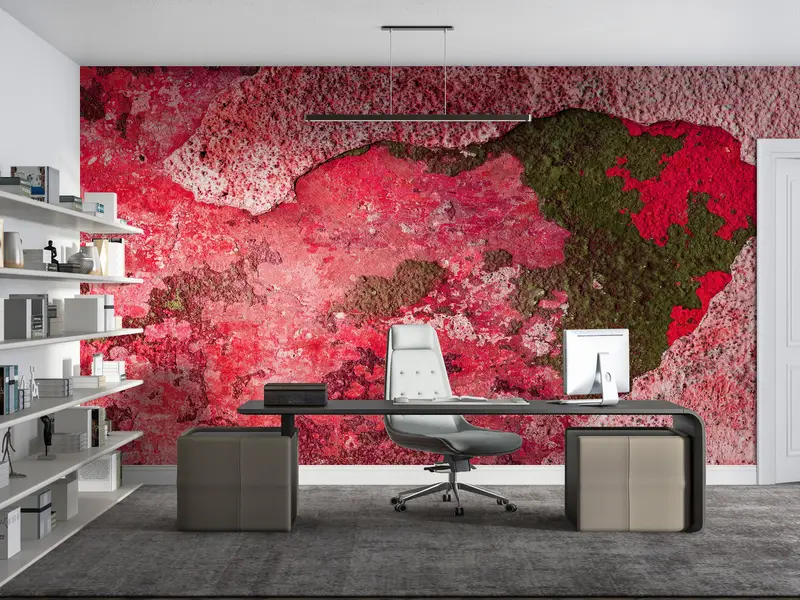 Modern Wall Decor, Old Wall Plaster Wall Painting, Vintage Wall Wall Painting, Pink Wall Painting, Old Plaster Wall Paper, - 6