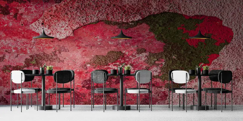 Modern Wall Decor, Old Wall Plaster Wall Painting, Vintage Wall Wall Painting, Pink Wall Painting, Old Plaster Wall Paper, - 5