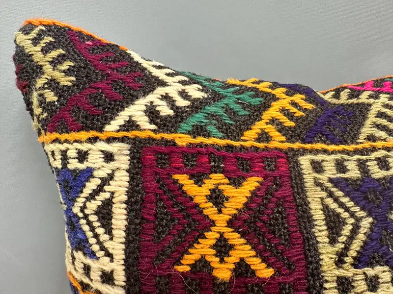 Bed Pillow Sham, Turkish Pillow, Pillow for Sofa, Turkish Kilim Pillow, 20x20 Orange Cushion Cover, Art Deco Cushion Case, Pillow Cover - 5