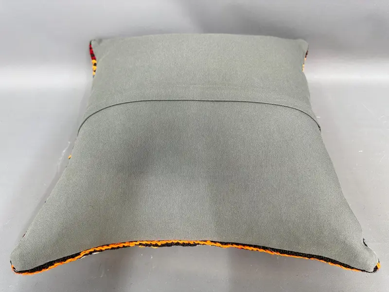 Bed Pillow Sham, Turkish Pillow, Pillow for Sofa, Turkish Kilim Pillow, 20x20 Orange Cushion Cover, Art Deco Cushion Case, Pillow Cover - 7