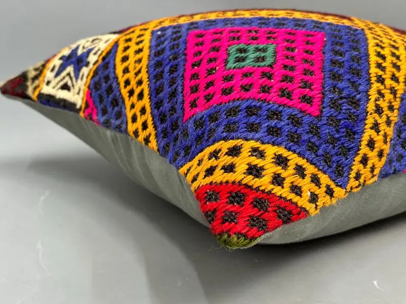 Bed Pillow Sham, Turkish Pillow, Pillow for Sofa, Turkish Kilim Pillow, 20x20 Orange Cushion Cover, Art Deco Cushion Case, Pillow Cover - 6