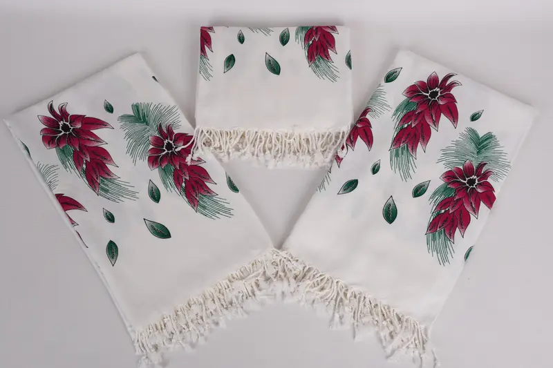 Absorbent towel, Luxury Beach Towel, Quick-dry peshtemal, 70x40 Cotton Floral Patterned Towel, Quick-Dry Beach Towel, Wedding For Favor, Scarf Towel - 7