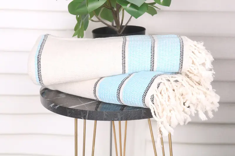Custom Beach Towel, Personalized Gift For Him, Absorbent Turkish towel, Hammam towel, 70x36 Linen Striped Towel, Bachelorette Beach Towel - 3