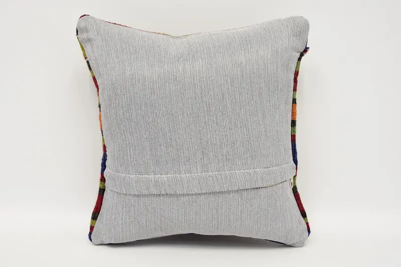 Kilim Pillow, Pet Cushion, Antique Pillows, Kilim Cushion Sham, Handwoven Cushion Case, Lounge Throw Cushion, 12x12 Red Pillow, Pillow Cover - 6