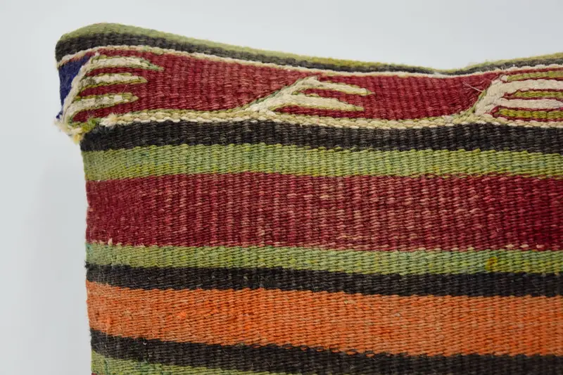 Kilim Pillow, Pet Cushion, Antique Pillows, Kilim Cushion Sham, Handwoven Cushion Case, Lounge Throw Cushion, 12x12 Red Pillow, Pillow Cover - 2