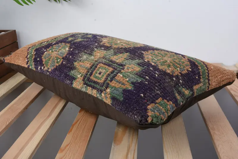 Pillow for Couch, Nautical Throw Pillow Cover, Vintage Pillow, Kilim Pillow, Pillow Case, 12x20 Blue Cushion Cover, Comfy Throw Pillow Sham - 6