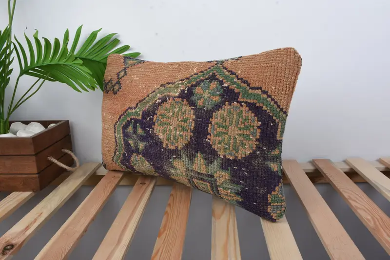 Pillow for Couch, Nautical Throw Pillow Cover, Vintage Pillow, Kilim Pillow, Pillow Case, 12x20 Blue Cushion Cover, Comfy Throw Pillow Sham - 5
