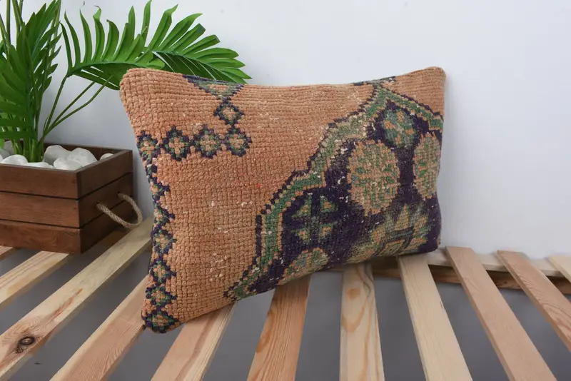 Pillow for Couch, Nautical Throw Pillow Cover, Vintage Pillow, Kilim Pillow, Pillow Case, 12x20 Blue Cushion Cover, Comfy Throw Pillow Sham - 4