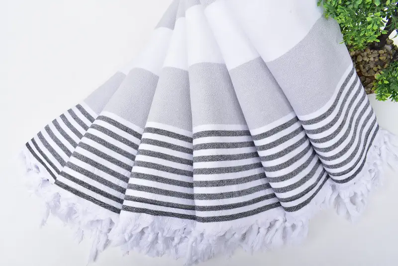 Travel Towel, Personalized Towel, Soft and absorbent Turkish towel, Handmade Gift, Handmade Gift, Bachelor Gifts, 68x36 Cotton Striped Terry Towel - 4