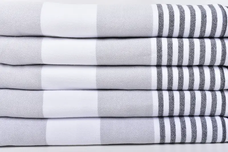 Travel Towel, Personalized Towel, Soft and absorbent Turkish towel, Handmade Gift, Handmade Gift, Bachelor Gifts, 68x36 Cotton Striped Terry Towel - 2